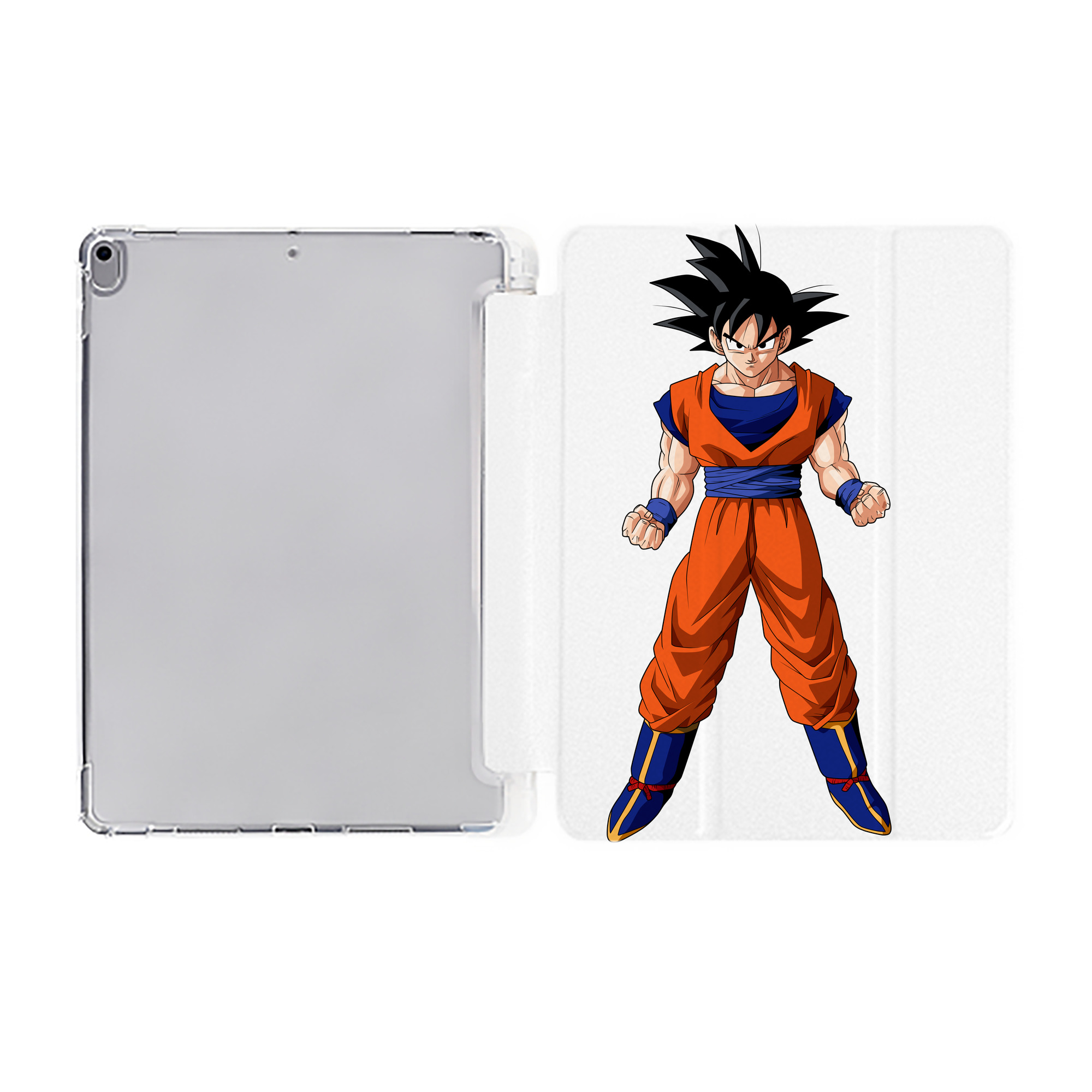 （画像用） ドラゴンボール 孫悟空（そん ごくう）Son Goku カカロット DRAGON BALL Kakarotto IPad ケース ペン収納付き 三つ折りスタンド PUレザー×シリコン 対応機種9.5/10.5/10.9インチ